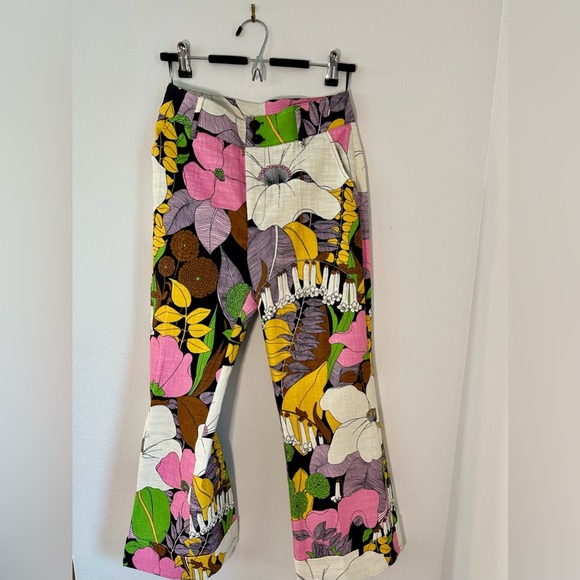 La Double J La Scala feather top with matching Hendrix pant in Big Flower print - Picture 7 of 10